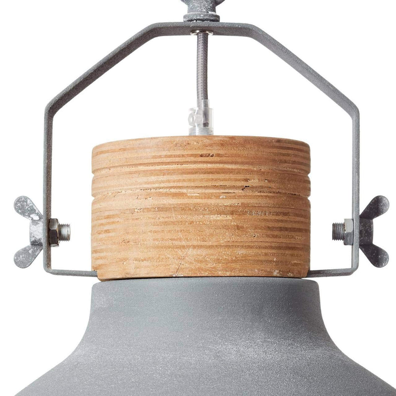 Brilliant Lampe Emma Pendelleuchte 33cm grau Beton | 1x A60, E27, 40W, geeignet für Normallampen (nicht enthalten) | Kette ist kürzbar