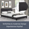 Juskys Polsterbett Bolonia 160x200 cm - Bett mit Kopfteil & Lattenrost — aus Holz & Kunstleder — schwarz — Doppelbett Bettgestell