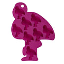 Eiswürfelform in pink für Flamingo-Eiswürfel, der Hingucker auf der Party, Eiswürfelbehälter aus Silikon, Eiswürfelbereiter für schicke Cocktails und sommerlichen Partyspaß