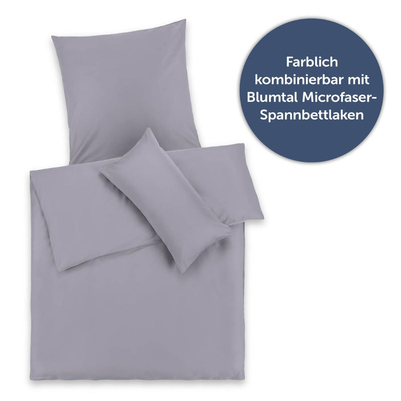 Blumtal Bettwäsche 135x200 cm & Kissenbezug 80x80 cm - Bettbezüge aus Atmungsaktivem Mikrofaser, Superweiches Bettbezug Set, Oeko-Tex Zertifiziert, 2teilig - Rot