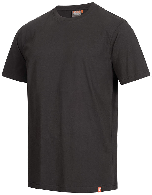 Nitras Motion TEX Light Arbeits-T-Shirt - Kurzarm-Hemd aus 100% Baumwolle - für die Arbeit - Schwarz - L