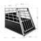 Juskys Alu Hundetransportbox L - 91 × 65 × 69 cm — Auto Hundebox robust & pflegeleicht — Gittertür verschließbar - Autotransportbox für Hunde