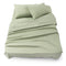 Blumtal 3-teiliges Bettlaken Set - Spannbettlaken 160 x 200 x 30 + Bettlaken 240 x 275 + Kissenbezug 50 x 80 (2X), Light Olive Green