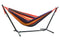 Kronenburg Hängematte mit Gestell Indoor & Outdoor - Hängemattengestell 250cm, Belastbarkeit bis 210 kg – inkl. Mehrpersonenhängematte Colored 6 Stripes – Farbwahl