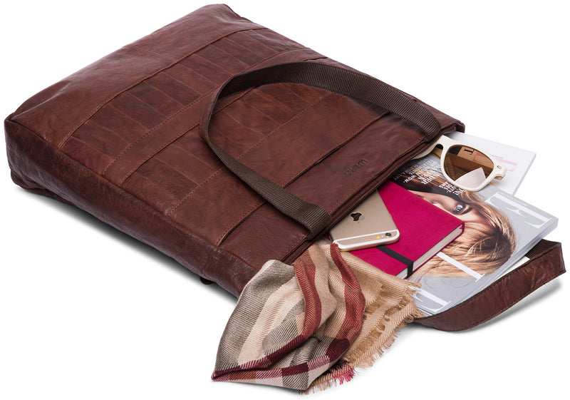 LEABAGS Cirebon Handtasche aus echtem Büffel-Leder im Vintage Look