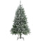 Juskys Künstlicher Weihnachtsbaum Talvi 180 cm mit Schnee & Metall Ständer, naturgetreu, einfacher Aufbau, Tannenbaum Christbaum Weihnachtsdeko künstlich