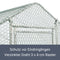 Juskys Freilaufgehege 3x4x2m — Hühnerstall aus Metall begehbar mit 12 m² Lauffläche, Tür & Riegel — Freigehege für Hühner, Kleintiere & Pflanzen