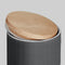 SPRINGLANE Keramik Vorratsdosen mit Holzdeckel Grau, Kautschukholz-Deckel, Aufbewahrungsdosen, Frischhaltedosen - 10,1 x 18,3 cm dunkelgrau