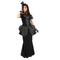 Viktorianisches Gothic Kleid Deluxe Damenkostüm schwarz - XS