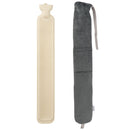 Kufl Lange Wärmflasche aus Gummi mit grauem Bezug für Nacken, Schulter und Bauch