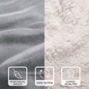 Blumtal Premium Sherpa Kuscheldecke 150 x 200 cm - warme Decke Oeko-TEX® zertifizierte Dicke Sofadecke, Tagesdecke oder Wohnzimmerdecke, Grau