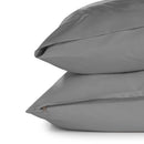 Blumtal Kissenbezug 60x60 mit Hotelverschluss - 2er Set Kissenbezüge, Grau, Kopfkissenbezug aus weichem Mikrofaser - waschbare Kissenhülle, Oeko-TEX Zertifiziert - für Kissen 60x60 cm
