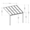 Juskys Terrassenüberdachung Borneo 3x3 m — Sonnenschutz aus Aluminium mit transparenten Doppelstegplatten — Terrassendach zur Wandmontage in Anthrazit