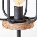 BRILLIANT Lampe, Tosh Standleuchte 1flg antik holz/schwarz korund, 1x A60, E27, 40W, Holz aus nachhaltiger Waldwirtschaft (FSC)