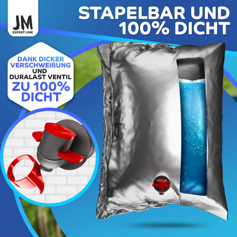 JM EXPERT LINE® Reißfestes Wasserbeutel-Set 30 Liter [5St.] I 20% mehr –