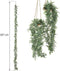 Blumtal Eukalyptus Kunstpflanze 2er Set - Langlebige, Lebensechte Künstliche Pflanzen für Außen und Innen mit Grünen Kabelbindern