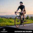 Forrider Fahrradhose Gepolstere Radlerhose für Herren Frauen Fahrrad Hose mit 4D Sitzpolster (All Black, M)