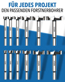 STONE REEF Forstnerbohrer-Set 12 tlg. [12-50mm inkl. Aufbewahrungsbox] - Holz, Topfbohrer, Forstner, 40mm