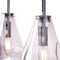 BRILLIANT Lampe, Drops Pendelleuchte 3flg rauchglas/chrom, Glas/Metall, 3x D45, E14, 25W,Tropfenlampen (nicht enthalten)