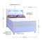 Juskys Boxspringbett Norfolk 120 x 200 cm - LED-Beleuchtung, Bonell-Matratze & Topper - 66 cm Komforthöhe - weiß - Bett Polsterbett Bettgestell