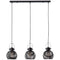 Brilliant Lampe Sambo Pendelleuchte 3flg Reihe schwarz | 3x A60, E27, 60W, geeignet für Normallampen (nicht enthalten) | In der Höhe einstellbar/Kabel kürzbar