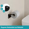 WEISSENSTEIN Toilettenpapierhalter Edelstahl ohne Bohren - WC-Rollenhalter selbstklebend - 16 x 5,5 x 8 cm - schwarz