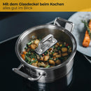 SILBERTHAL Kochtopf Induktion 20 cm - Edelstahl - 2,5L - Topf mit Deckel zum Einhängen - Für alle Herdarten - Ofenfest