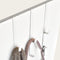 D&D Living® Türhaken zum Einhängen bis 16 mm | 4x Doppel Haken für Türgarderobe | Kleiderhaken für Tür und Schrank (Weiß)
