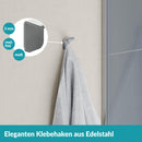 WEISSENSTEIN Handtuchhaken Ohne Bohren aus Edelstahl fürs Bad – Selbstklebende Haken – 4 Stück
