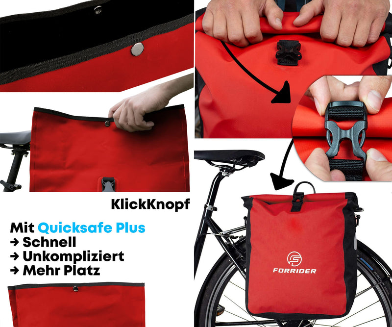 Forrider Fahrradtasche für Gepäckträger Wasserdicht Reflektierend I 22L Gepäckträgertasche | Sattel Tasche fürs Fahrrad zum Einkaufen, Touren