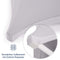 Blumtal Stretch Stehtisch Hussen Bügelfrei -  Oeko-TEX zertifizierte Tischhussen für Stehtische Ø 70 – 75 cm, Verstärkung im Fußbereich, waschmaschinengeeignet, Weiß