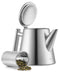 SILBERTHAL Edelstahl Teekanne mit Siebeinsatz 1l – Doppelwandige Kanne mit Deckel – Silber