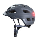 PANK Premium Fahrradhelm Herren Damen mit CE Zertifizierung EN 1078 E-Scooter MTB Helm Trekking Rennrad Scooter Helm Fahrrad mit Licht, matt grau, 54-61 cm