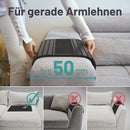 D&D Living® Sofatablett - Couch Ablage flexibel für Armlehne mit Anti-Rutsch Kork Pad | Tablett für Sofa mit 47x34 cm, nachhaltiges Bambus Schwarz Groß