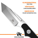 Wolfgangs ACUS Neck Knife Messer - inklusive Kydex Scheide und Kugel Halskette zum umhängen - Mini Tactical Survival Outdoor Messer für verstecktes tragen (Acus - Silber)