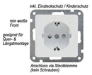 Delphi Steckdose mit Lichtschalter Weiß im Doppelrahmen 230V 2-Fach Kombination Schutzkontakt-Steckdose mit Wechsel-Schalter Rahmen Komfort Klemm Anschluss