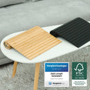 D&D Living Sofatablett - Couch Ablage flexibel für Armlehne aus natürlichem Holz | Tablett für Sofa, Bambus Natur (XL)