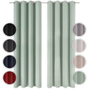 Blumtal 2er-Set Gardinen Verdunklungsvorhänge Blickdicht - Elegante Wärmeisolierende Vorhänge mit Ösen, Thermovorhang für alle Fenster, 138 x 117 cm, Summer Green - Grün