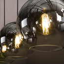 Rubjerg Design Hängeleuchte Bubble shaded 3 Leuchten Rauchglas altsilber