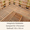 Artsauna Infrarotkabine Kiruna150 mit 8 Vollspektrum- & 1 Flächenstrahler, 3 Personen, 150 x 150 cm, LED Farblicht & Glasfront, Infrarotsauna Sauna