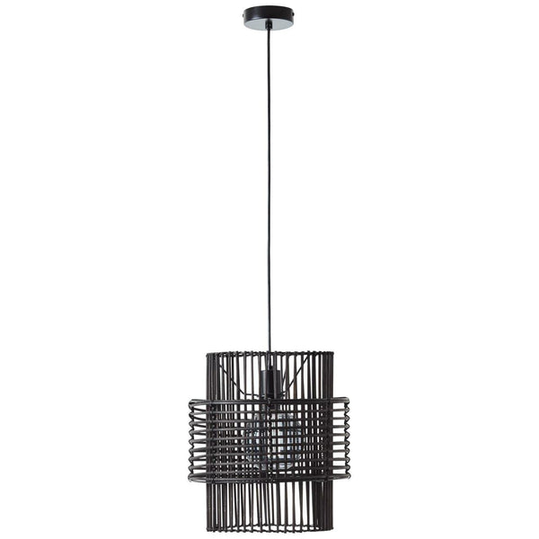 BRILLIANT Lampe, Chatham Pendelleuchte 30cm schwarz, 1x A60, E27, 25W, Kabel kürzbar/in der Höhe einstellbar