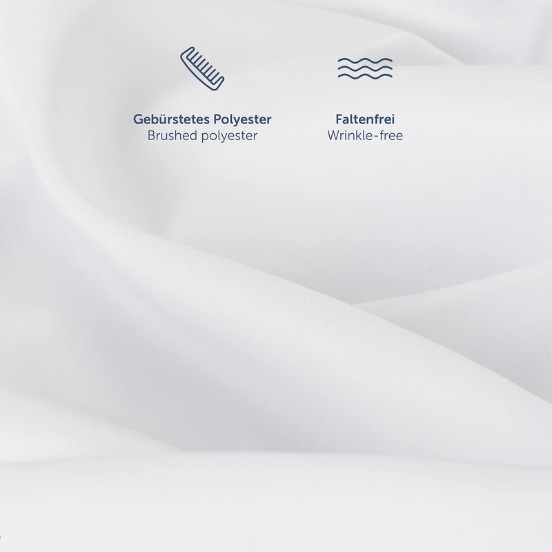 Blumtal Premium Kissenbezüge - Superweicher Mikrofaser Kopfkissenbezug 120 GSM, knitterfreie Kissenhülle Oekotex Standard Zertifiziert, mit Reißverschluss, 40 x 60cm, 2er Set, Weiß