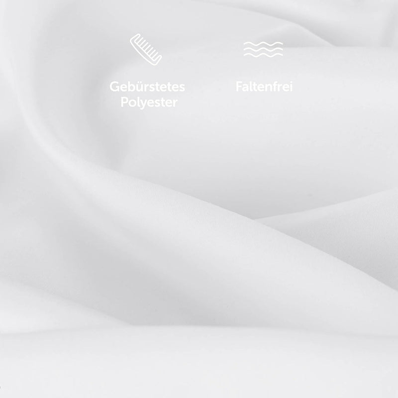 Blumtal Kissenbezug 50x70cm mit Hotelverschluss - 2er Set Kissenbezüge, Weiß, Kopfkissenbezug aus weichem Mikrofaser - waschbare Kissenhülle, Oeko-TEX Zertifiziert - für Kissen 50x70cm