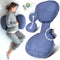 BabybeFun Schwangerschaftskissen mit waschbarem Stillkissenbezug | Seitenschläferkissen gegen Rückenschmerzen als Geschenkidee für werdende Mütter Pregnancy Pillow blau; Farbe wählen..…