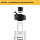 SILBERTHAL Ölflasche mit Ausgießer aus Glas - Mit Sieb zum Öl selber Machen mit Rezeptideen - Öl- und Essigspender aus Glas - 500 ml