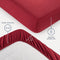 Blumtal® Spannbettlaken 180x200cm aus Microfaser - Oekotex zertifiziertes Bettlaken 180x200 - Leintuch 180x200/Spannbettuch 180x200cm - Spannleintuch 180x200-180x200 Spannbettlaken -Aurora Red - Rot