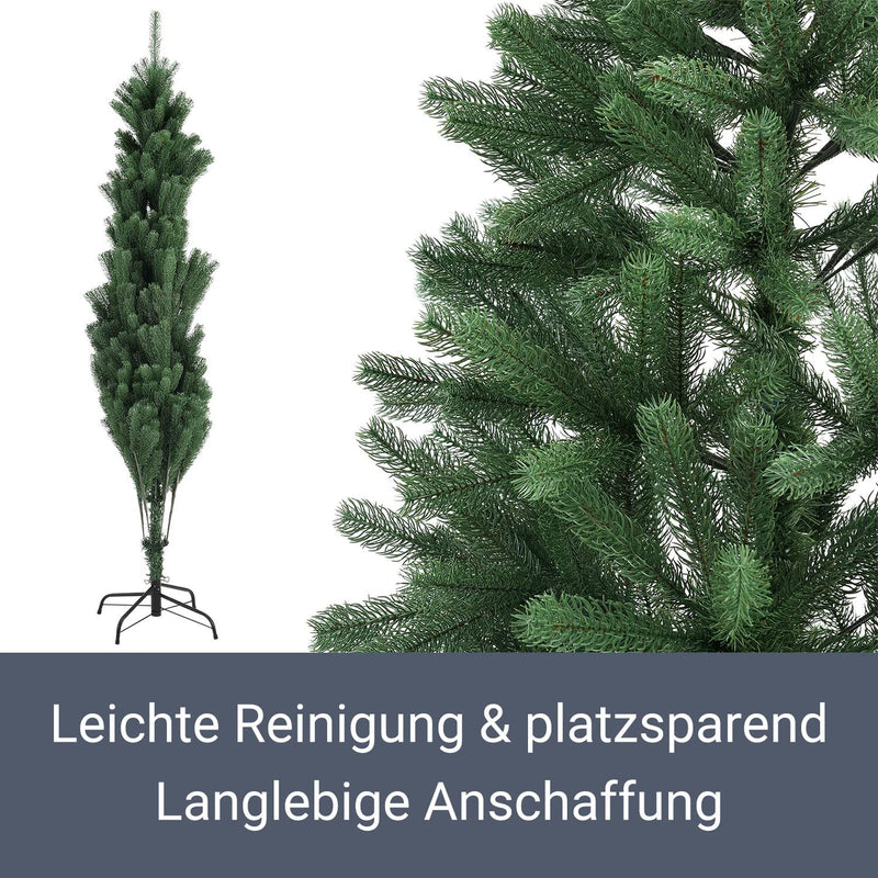 Juskys Künstlicher Weihnachtsbaum Talvi 140 cm mit Metall Ständer, naturgetreu, einfacher Aufbau, Tannenbaum Christbaum Weihnachtsdeko künstlich