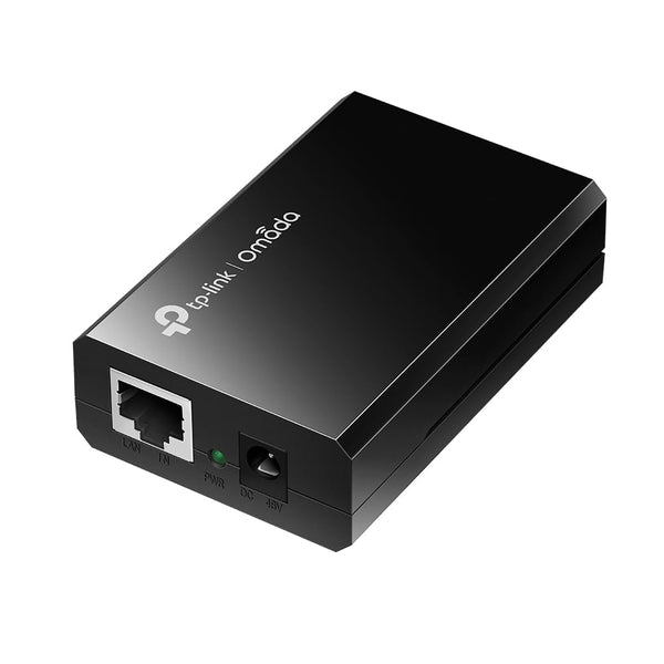 TP-Link 802.3at/af Gigabit PoE Injector , Non-PoE to PoE Adapter , supplies up to 60 W, LED Indicator,Plug & Play , Desktop/Wall-Mount ,Distance Up to 100m, Black (TL-PoE150S)