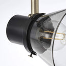 BRILLIANT Lampe Ronald Spotrohr 2flg schwarz/antik messing/Rauchglas | 2x D45, E14, 25W, geeignet für Tropfenlampen (nicht enthalten) | Köpfe schwenkbar