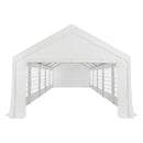 Juskys Partyzelt Gala 4 x 10 m - UV-Schutz Plane, Flexible Seitenwände - Pavillon stabil, groß - Outdoor Party Garten - Zelt Festzelt Weiß